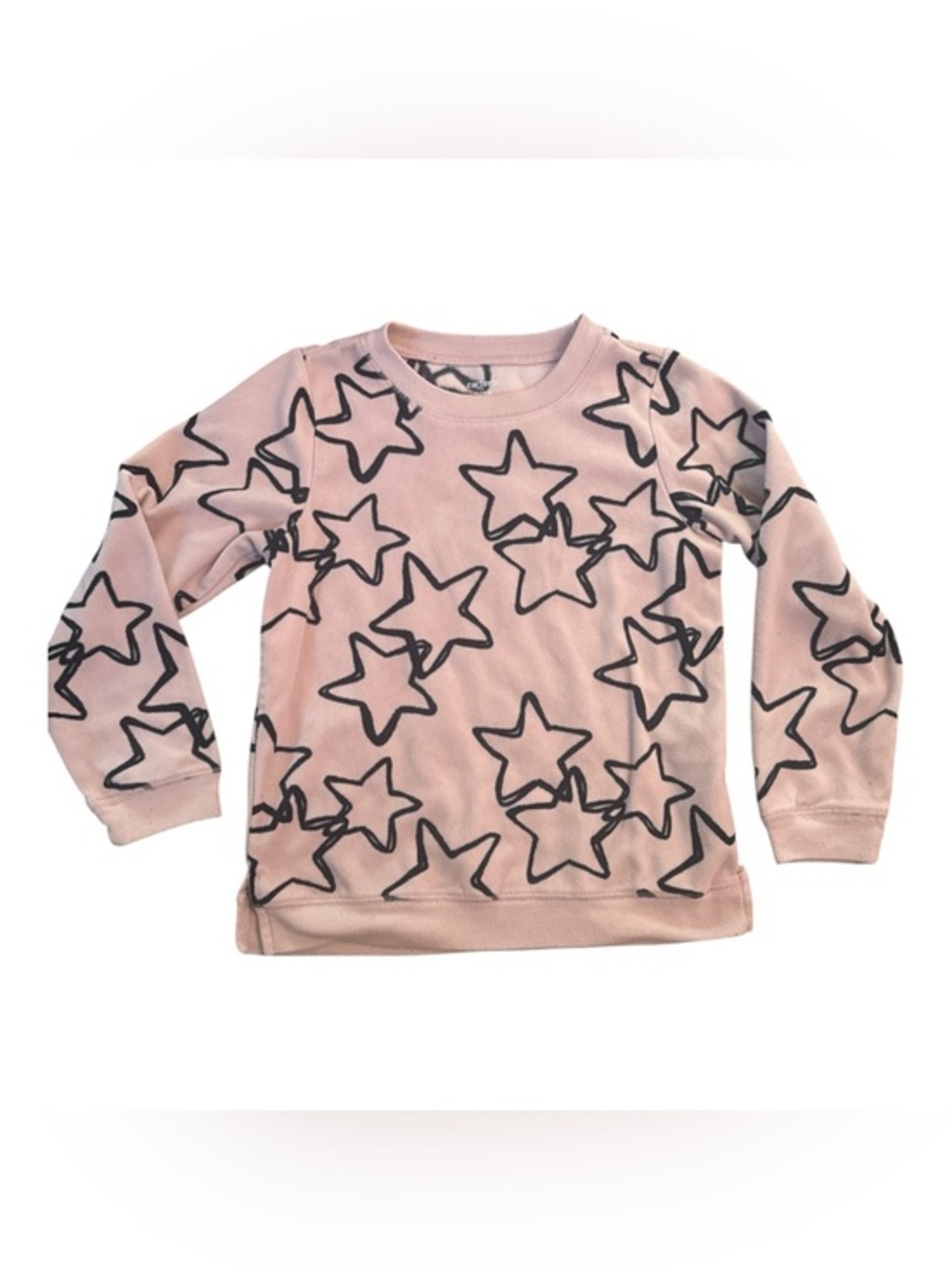 Carter's Girls Size 7 Pink Star Scribble Sweatshirt Pullover Winter Long Sleeve